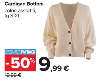 Carrefour Cardigan Bottoni offerta