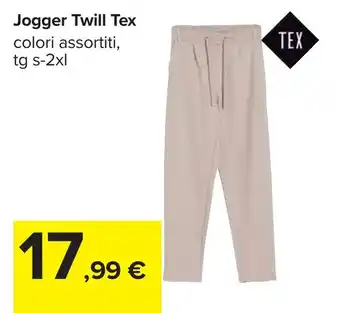 Carrefour Jogger Twill Tex offerta