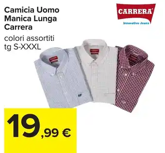 Carrefour Camicia Uomo Manica Lunga Carrera offerta