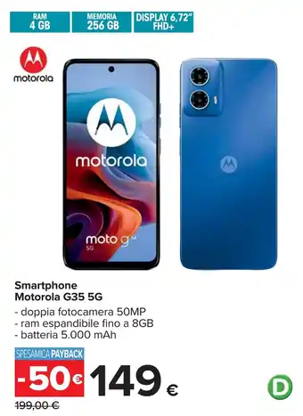 Carrefour Smartphone Motorola G35 5G offerta