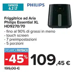 Carrefour Friggitrice ad Aria Philips Essential XL HD9270/70 offerta