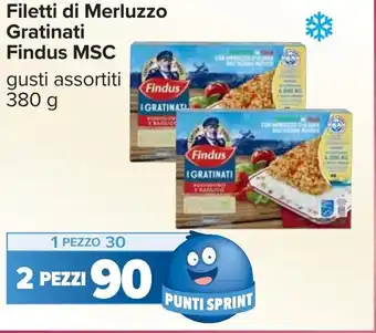 Carrefour Filetti di Merluzzo Gratinati Findus MSC offerta