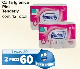 Carrefour Carta Igienica Pink Tenderly offerta