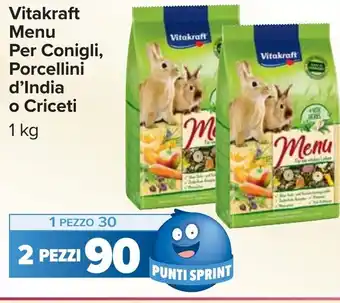 Carrefour Vitakraft Menu Per Conigli, Porcellini d'India o Criceti offerta