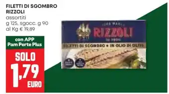 Pam Filetti di sgombro RIZZOLI offerta