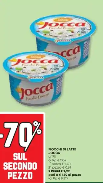 Pam Fiocchi di latte JOCCA offerta