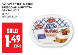 Pam "nuvola" spalmabile fresco alla ricotta santa lucia offerta