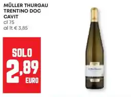 Pam Müller thurgau trentino doc CAVIT offerta