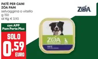 Pam Patè per cani ZÓA PAM offerta