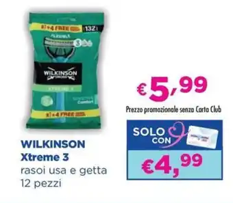 Acqua & Sapone WILKINSON Xtreme 3 rasoi usa e getta offerta