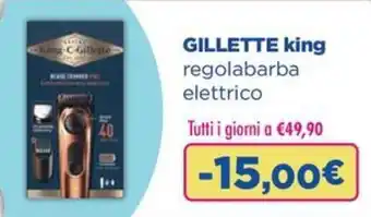 Acqua & Sapone GILLETTE king regolabarba elettrico offerta