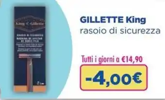 Acqua & Sapone GILLETTE King rasoio di sicurezza offerta