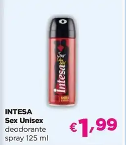 Acqua & Sapone INTESA Sex Unisex deodorante spray offerta