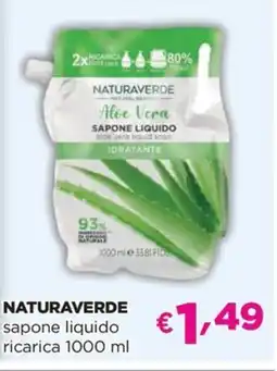 Acqua & Sapone NATURAVERDE sapone liquido ricarica offerta