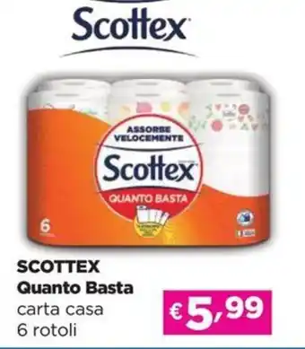 Acqua & Sapone SCOTTEX Quanto Basta carta casa offerta