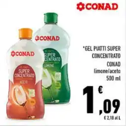 Conad City Gel piatti super concentrato CONAD limone/aceto offerta