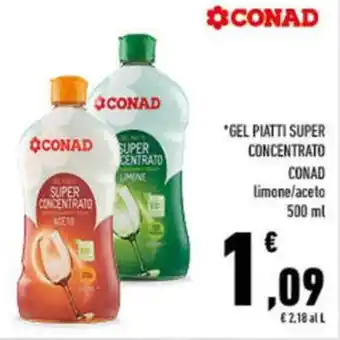 Conad City Gel piatti super concentrato CONAD limone/aceto offerta