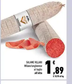 Conad City Salame VILLANI Milano/ungherese offerta