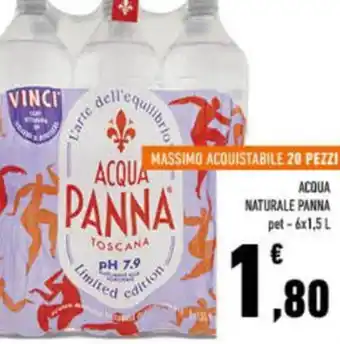 Conad City Acqua naturale panna pet offerta