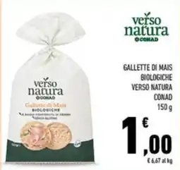 Conad City Gallette di mais biologiche verso natura CONAD offerta