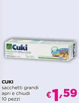 Acqua & Sapone CUKI sacchetti grandi apri e chiudi offerta