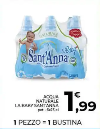 Conad City Acqua naturale LA BABY SANT'ANNA offerta