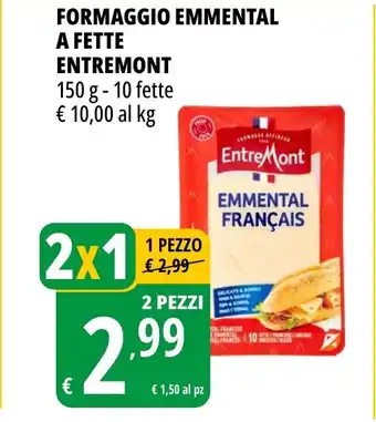 Tigros Formaggio emmental a fette ENTREMONT offerta