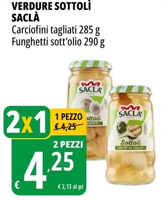 Tigros Verdure sottolì SACLÀ Carciofini tagliati offerta