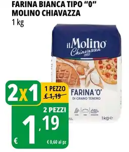 Tigros Farina bianca tipo "0" MOLINO CHIAVAZZA offerta