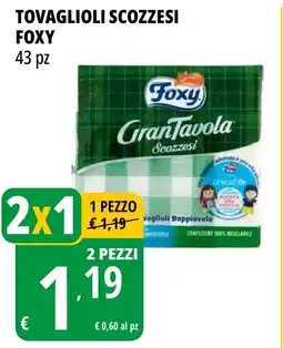 Tigros Tovaglioli scozzesi FOXY offerta