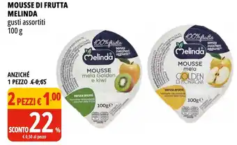 Tigros Mousse di frutta MELINDA offerta