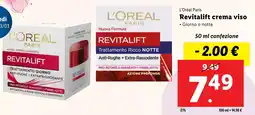 Lidl L'Oréal Paris Revitalift crema viso offerta