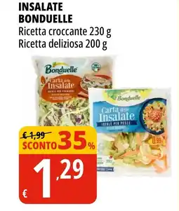 Tigros Insalate BONDUELLE Ricetta croccante offerta