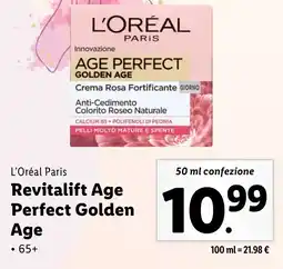 Lidl L'Oréal Paris Revitalift Age Perfect Golden Age offerta