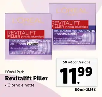 Lidl L'Oréal Paris Revitalift Filler offerta