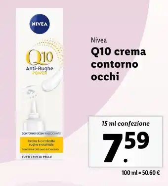 Lidl Nivea Q10 crema contorno occhi offerta