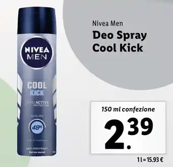 Lidl Nivea Men Deo Spray Cool Kick offerta