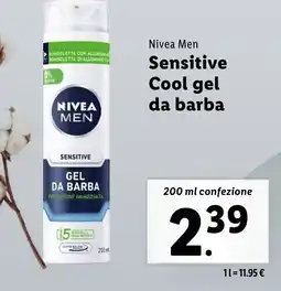 Lidl Nivea Men Sensitive Cool gel da barba offerta