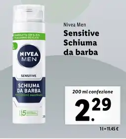 Lidl Nivea Men Sensitive Schiuma da barba offerta