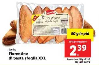 Lidl Sondey Fiorentine di pasta sfoglia XXL offerta