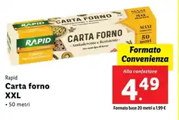 Lidl Rapid Carta forno XXL offerta