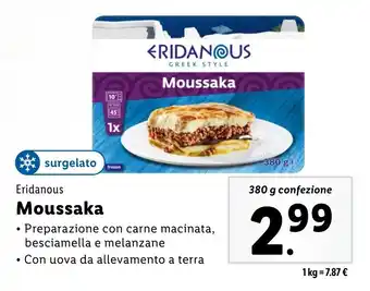 Lidl Eridanous Moussaka offerta