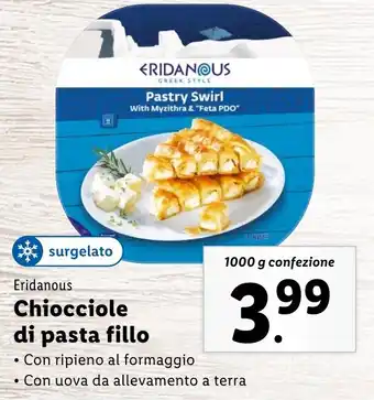 Lidl Eridanous Chiocciole di pasta fillo offerta