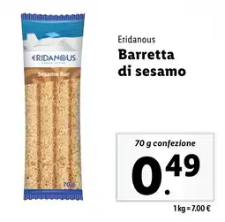 Lidl Eridanous Barretta di sesamo offerta