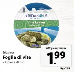 Lidl Eridanous Foglie di vite offerta