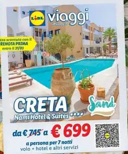 Lidl CRETA Nami Hotel & Suites offerta