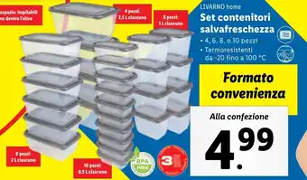 Lidl LIVARNO home Set contenitori salvafreschezza offerta