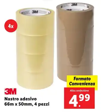 Lidl 3M Nastro adesivo 66m x 50mm, 4 pezzi offerta