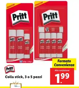 Lidl Pritt Colla stick, 3 o 5 pezzi offerta