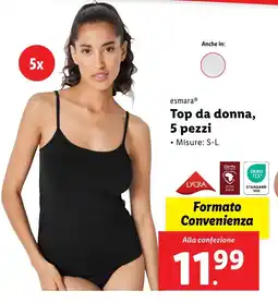 Lidl esmara Top da donna, 5 pezzi offerta